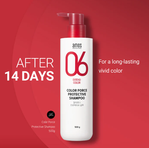 AMOS Professional Color Force Champú protector 500g Hot Korean Smoothing Refrescante Prevención de pérdida de cabello Barra de champú de jengibre - Product Image 2