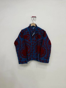 Veste en coton brodée de style chinois, col mandarin, manches longues, motif floral, vêtements d'extérieur décontractés pour adultes, vêtements d'automne - Product Image 1