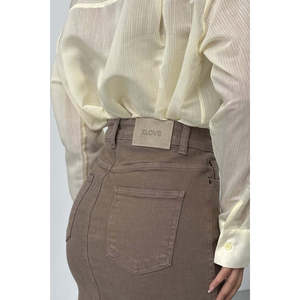 Jupe en jean mi-longue 1039 - Bleu marine style Slap - Product Image 5