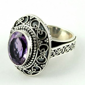 Incredible Design <b>Amethyst</b> Gemstone 925 Sterling <b>Silver</b> <b>Rings</b>, Online <b>Silver</b> Jewelry, Handicraft <b>Silver</b> Jewelry - Product Image 1