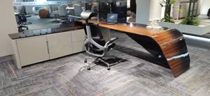 Modern Luxury Executive Boss <b>Desk</b> L Shape Wooden MDF CEO Office Table <b>Corner</b> Workstation Furniture - Product Image 1