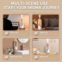 Diffuseur d'huiles essentielles rechargeable sans eau, 50 ml, 5 modes de brume, silencieux, diffuseur d'arômes automatique