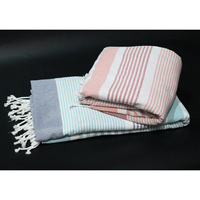 100% Egyptian Cotton Striped Fouta Beach Towel Woven Eco-Friendly Quick-Dry Highest Quality Modern Luxury Super Absorbent