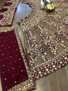 Vente chaude Bollywood Style femmes Lehenga Choli indien pakistanais vêtements pour la fête de mariage porter disponible prix de gros - Product Image 5