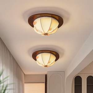 Contemporary Pendant Fan Light LED Switch Control 3500K Warm White Acrylic Cover Wood Base <b>Suspended</b> Design Living Room 3-Year - Product Image 5