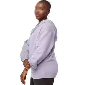 Coupe régulière OEM conception personnalisée vêtements pour femmes grande taille sweats à capuche polyester à manches longues respirant femme sweats à capuche 450g - Product Image 1