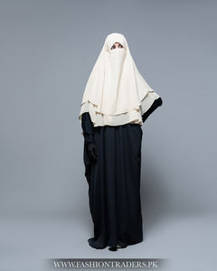 Vente en gros quantité en vrac nouveau design quatre couches de mousseline de soie khimar hijab respirant modeste polyester fait à la main coupe ample taille libre - Product Image 5