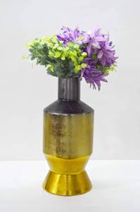 Jarrón de Flores Moderno y Elegante de Aluminio Premium con Textura Martillada en Tono Cobre, Estilo Único, Ideal para Bodas - Product Image 5