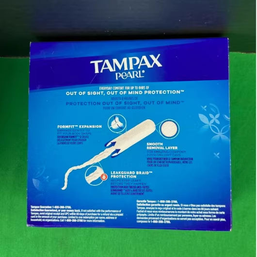 4 PK Tampax Pearl Duo Pack Tampons Regular & Super with LeakGuard Braid 34 Ct EA