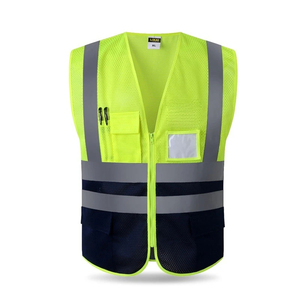 Chaleco DE SEGURIDAD reflectante de alta visibilidad personalizado, ropa de trabajo de malla transpirable, uniforme, chaqueta de construcción con logotipo para hombres - Product Image 1
