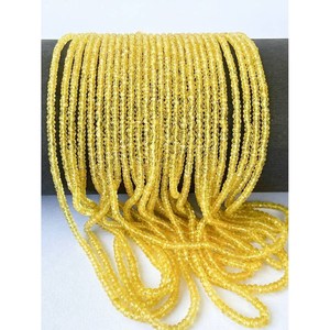 Zafiro Amarillo Facetado en Forma de Rondelle de 2.5-3.5 mm, Piedras Preciosas Naturales para Joyería, Corte Sonyea, Tanzanita, Ametrina - Product Image 2