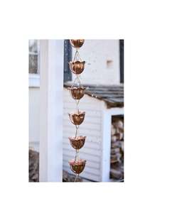 Chaîne de pluie suspendue élégante pour gouttière de toit, chaîne de drainage décorative en métal - Product Image 5