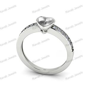 Nouvelle Arrivée Souvenir Bijoux 925 En Argent Sterling Pierre Réglage 6mm Coeur Vide Lunette Résine Cendres Femmes Anniversaire Cadeau Bande Anneau - Product Image 2