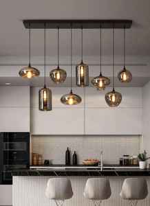 Lámpara de Techo Contemporánea de Aluminio Negro de 8 Luces, Lámpara Colgante Duradera y Ligera con Montaje en Techo - Product Image 3