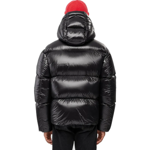<b>Waterproof</b> Oem logo <b>Hooded</b> Oversized Bubble Black Shiny Custom <b>Puffer</b> Padded Coat Puffy Winter Men Customized <b>Jacket</b> - Product Image 2