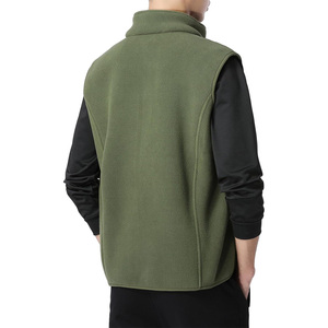 Gilet en polaire avec logo personnalisé et broderie d'impression, veste chaude sans manches pour l'extérieur en hiver, streetwear décontracté, fournisseur OEM - Product Image 2