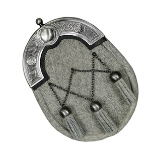 Sporran écossais en cuir - Sporrans en cuir véritable de haute qualité, couleur/logo/tailles personnalisables, confortables et durables, SAMEER IMPEX - Product Image 3