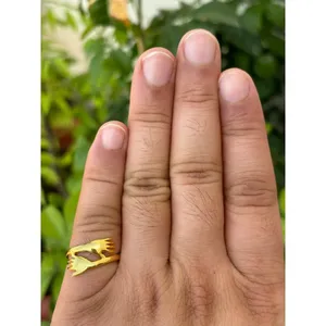 Bague Hug en Argent 925 Plaqué Rhodium et Or 18K avec Sertissage clos pour le Quotidien et les Mariages - Product Image 2