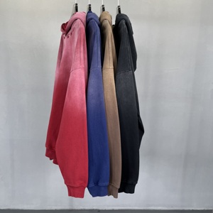 Alta calidad 100% Pullover Hoodie Oversize French Terry con hombro grueso Plain Blank Design hoodies DDP Shipping - Product Image 5