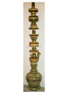 Chicha Farida de luxe, haute, en bois sculpté et laiton, modèle Wonder, mini, droite, technique miroir, motif unique, pour fêtes et voyages - Product Image 3