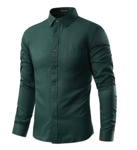 Chemise habillée formelle pour hommes, chemises habillées unies, travail de bureau, décontractées, personnalisées, vente en gros OEM ODM - Product Image 2
