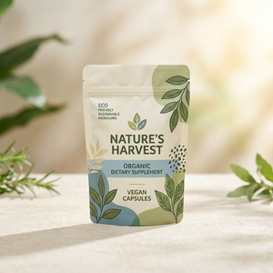 Bolsa Ecológica Personalizada con Impresión Digital, Embalaje Sostenible y Reciclable, Bolsa de Pie con Acabado Suave para Suplementos Dietéticos - Product Image 2