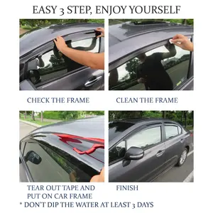 Vent Sun Shade Rain Guard Door Visor For Kia Sportage 2023-on Window Visor TW Protection Decoration 4 Pics Window Visors 20pcs