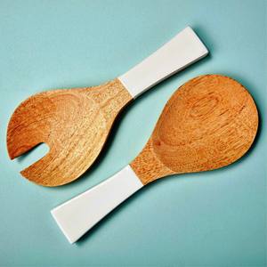 Accesorios Hechos a Mano, Juego de Servidores de Ensalada de Acacia, Ecológicos, Aptos para Lavavajillas, Utensilios para Ensalada, Cocina, Hechos en India - Product Image 1