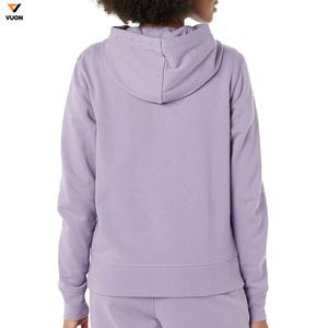 Custom Made All over Print Zip-Up Heavyweight <b>Fleece</b> Hoodie Knitted Cotton with Puff Printing Anti-Wrinkle Feature foe <b>Women</b> - Product Image 4