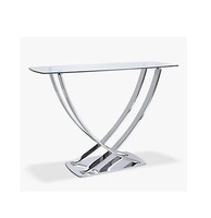 Dernière table basse rectangulaire moderne de luxe en acier inoxydable table centrale en verre trempé table console pour la décoration d'hôtel à la maison