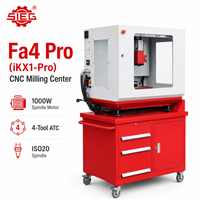 Centre d'usinage CNC 3 axes SIEG Fa4 Pro IKX1-Pro avec outil ATC, broche ISO20, haute précision, boîtier transparent, pour l'éducation
