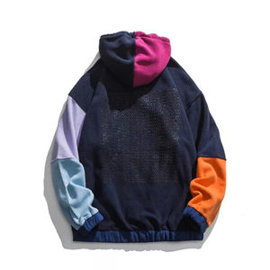 2025 hombres Casual 100% algodón Invierno Polar sólido Sudadera con capucha bordado bolsillo pulóver transpirable Streetwear bajo MOQ - Product Image 2