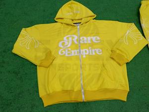 Sudadera con Capucha de Alta Calidad OEM, 500 GSM, con Logotipo Personalizado Bordado, Invierno, 100% Algodón, Cierre de Cremallera, Hombros Caídos, Lavada y Desgastada - Product Image 4