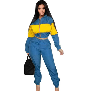 Ensemble de survêtement coupe-vent pour femme de haute qualité 100% nylon, léger et respirant, veste zippée et pantalon, 2 pièces, tenue de sport pour l'hiver - Product Image 5