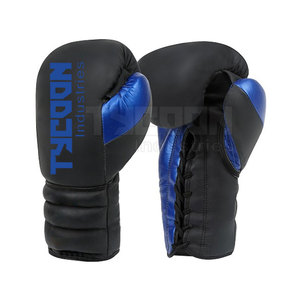 Gants de boxe à lacets bon marché Gants de boxe à lacets en cuir en tissu Gants de boxe de qualité supérieure - Product Image 1