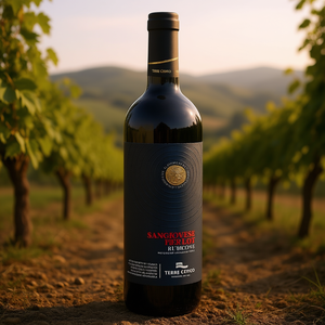 Merlot Sangiovese Rubicone IGT Red <b>Wine</b> 750ml Harmonious Italian Blend by Terre Cevico 6 Bottles Per Box - Product Image 3