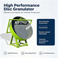 Granulateur à disques haute efficacité, conception à arc intégré pour la granulation de la poudre de charbon et du ciment