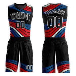 Uniformes de baloncesto de nuevo diseño, superventas, ropa de baloncesto, uniforme de baloncesto de tela de poliéster multicolor de secado rápido - Product Image 1