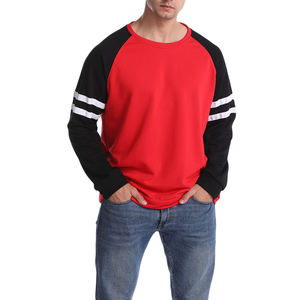 Sweat-shirt pour homme à coupe décontractée, pull-over, haut de travail, col rond, pull-over patchwork, sweat-shirt classique à couleurs contrastées - Product Image 6