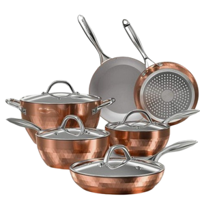 Ollas y sartenes de cocina, India cazuela hecha a mano, olla con tapa, utensilios de cocina de acero inoxidable, cazuela con asa - Product Image 4