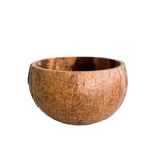 Tazón de cáscara de coco pulido con logotipo personalizado, cuchara de coco 100% Natural, diseño a la moda de la India - Product Image 1