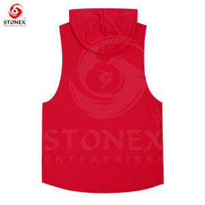 Wholesale <b>Sleeveless</b> <b>Hoodie</b> Casual Solid Color <b>Hoodie</b> Hip Hop Adults Gym <b>Sleeveless</b> <b>Hoodie</b> - Product Image 2