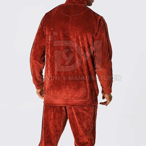 Survêtements d'hiver unis grande taille en velours léger de qualité supérieure pour hommes, vêtements de jogging respirants et écologiques, vente en gros - Product Image 5