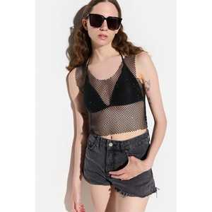 Casual Short Sleeve Blouse for Ladies Embroidered Logo Ruffled <b>Collar</b> 3D Pattern Sequined <b>Lace</b> Decorations XL Size Knitted Loose - Product Image 2