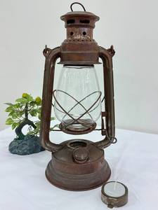 Bougie rustique lanterne décoration extérieure rouille peint lampe suspendue pour Halloween décor de noël cour porte avant décor - Product Image 6