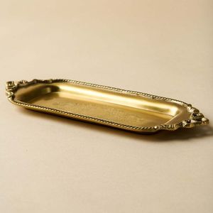 Metal serving <b>tray</b> for elegant home <b>kitchen</b> decor food display and party arrangement - Product Image 6