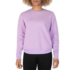2025 personalizado 100% algodón polar cuello redondo venta al por mayor bordado impreso alta calidad señoras Color sólido ropa de invierno sudaderas - Product Image 1