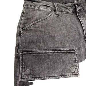 Nuevos shorts de mezclilla cargo para hombre con efecto desgastado y lavado ácido, shorts de mezclilla personalizados 100% algodón, lisos y de peso pesado para hombre. - Product Image 3