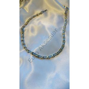 สร้อยคอเหล็ก zircon Stone xoxo