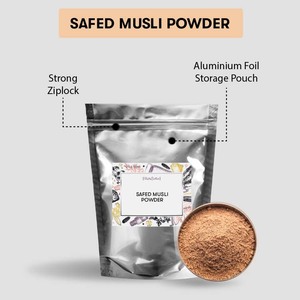 Polvo de Safed Musali puro y orgánico | Polvo de Safed Musali para acné y espinillas en 1, 25, 50, 100 KG Paquete personalizado al por mayor - Product Image 2
